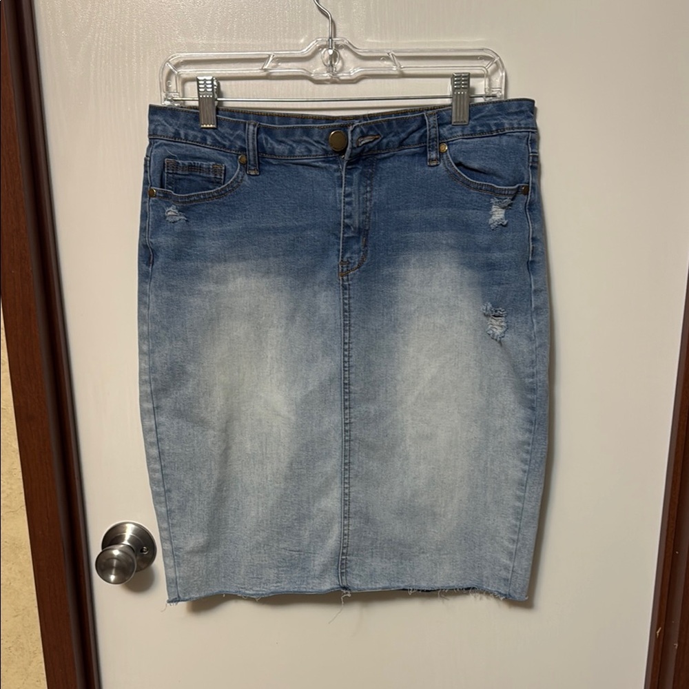 Chigle Denim Blue Skirt Size L